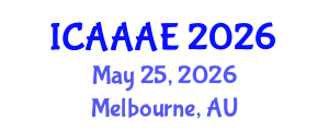 International Conference on Aeronautical and Aerospace Engineering (ICAAAE) May 25, 2026 - Melbourne, Australia International Conference on Aeronautical and Aerospace Engineering (ICAAAE) May 25, 2026 - Melbourne, Australia