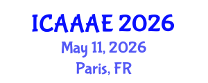 International Conference on Aeronautical and Aerospace Engineering (ICAAAE) May 11, 2026 - Paris, France