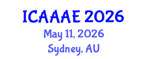International Conference on Aeronautical and Aerospace Engineering (ICAAAE) May 11, 2026 - Sydney, Australia International Conference on Aeronautical and Aerospace Engineering (ICAAAE) May 11, 2026 - Sydney, Australia