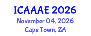 International Conference on Aeronautical and Aerospace Engineering (ICAAAE) November 04, 2026 - Cape Town, South Africa International Conference on Aeronautical and Aerospace Engineering (ICAAAE) November 04, 2026 - Cape Town, South Africa
