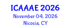International Conference on Aeronautical and Aerospace Engineering (ICAAAE) November 04, 2026 - Nicosia, Cyprus International Conference on Aeronautical and Aerospace Engineering (ICAAAE) November 04, 2026 - Nicosia, Cyprus