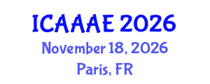 International Conference on Aeronautical and Aerospace Engineering (ICAAAE) November 18, 2026 - Paris, France