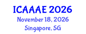 International Conference on Aeronautical and Aerospace Engineering (ICAAAE) November 18, 2026 - Singapore, Singapore International Conference on Aeronautical and Aerospace Engineering (ICAAAE) November 18, 2026 - Singapore, Singapore