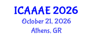 International Conference on Aeronautical and Aerospace Engineering (ICAAAE) October 21, 2026 - Athens, Greece