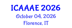International Conference on Aeronautical and Aerospace Engineering (ICAAAE) October 04, 2026 - Florence, Italy