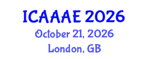 International Conference on Aeronautical and Aerospace Engineering (ICAAAE) October 21, 2026 - London, United Kingdom International Conference on Aeronautical and Aerospace Engineering (ICAAAE) October 21, 2026 - London, United Kingdom