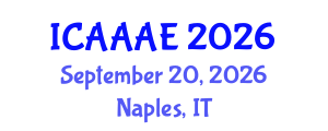 International Conference on Aeronautical and Aerospace Engineering (ICAAAE) September 20, 2026 - Naples, Italy