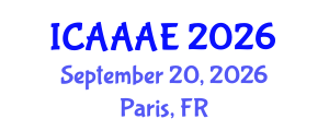 International Conference on Aeronautical and Aerospace Engineering (ICAAAE) September 20, 2026 - Paris, France International Conference on Aeronautical and Aerospace Engineering (ICAAAE) September 20, 2026 - Paris, France