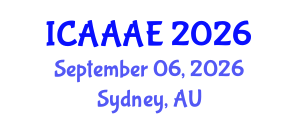 International Conference on Aeronautical and Aerospace Engineering (ICAAAE) September 06, 2026 - Sydney, Australia International Conference on Aeronautical and Aerospace Engineering (ICAAAE) September 06, 2026 - Sydney, Australia