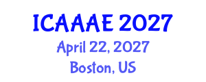 International Conference on Aeronautical and Aerospace Engineering (ICAAAE) April 22, 2027 - Boston, United States International Conference on Aeronautical and Aerospace Engineering (ICAAAE) April 22, 2027 - Boston, United States