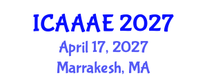 International Conference on Aeronautical and Aerospace Engineering (ICAAAE) April 17, 2027 - Marrakesh, Morocco International Conference on Aeronautical and Aerospace Engineering (ICAAAE) April 17, 2027 - Marrakesh, Morocco