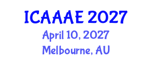 International Conference on Aeronautical and Aerospace Engineering (ICAAAE) April 10, 2027 - Melbourne, Australia International Conference on Aeronautical and Aerospace Engineering (ICAAAE) April 10, 2027 - Melbourne, Australia