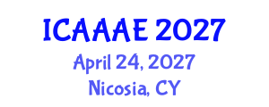 International Conference on Aeronautical and Aerospace Engineering (ICAAAE) April 24, 2027 - Nicosia, Cyprus International Conference on Aeronautical and Aerospace Engineering (ICAAAE) April 24, 2027 - Nicosia, Cyprus
