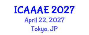 International Conference on Aeronautical and Aerospace Engineering (ICAAAE) April 22, 2027 - Tokyo, Japan International Conference on Aeronautical and Aerospace Engineering (ICAAAE) April 22, 2027 - Tokyo, Japan