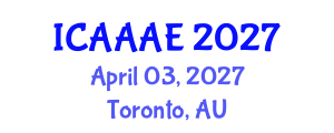 International Conference on Aeronautical and Aerospace Engineering (ICAAAE) April 03, 2027 - Toronto, Australia International Conference on Aeronautical and Aerospace Engineering (ICAAAE) April 03, 2027 - Toronto, Australia