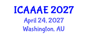 International Conference on Aeronautical and Aerospace Engineering (ICAAAE) April 24, 2027 - Washington, Australia International Conference on Aeronautical and Aerospace Engineering (ICAAAE) April 24, 2027 - Washington, Australia