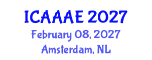 International Conference on Aeronautical and Aerospace Engineering (ICAAAE) February 08, 2027 - Amsterdam, Netherlands International Conference on Aeronautical and Aerospace Engineering (ICAAAE) February 08, 2027 - Amsterdam, Netherlands