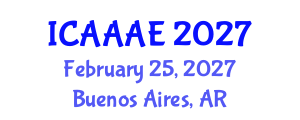 International Conference on Aeronautical and Aerospace Engineering (ICAAAE) February 25, 2027 - Buenos Aires, Argentina International Conference on Aeronautical and Aerospace Engineering (ICAAAE) February 25, 2027 - Buenos Aires, Argentina