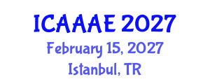 International Conference on Aeronautical and Aerospace Engineering (ICAAAE) February 15, 2027 - Istanbul, Turkey International Conference on Aeronautical and Aerospace Engineering (ICAAAE) February 15, 2027 - Istanbul, Turkey
