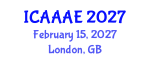 International Conference on Aeronautical and Aerospace Engineering (ICAAAE) February 15, 2027 - London, United Kingdom International Conference on Aeronautical and Aerospace Engineering (ICAAAE) February 15, 2027 - London, United Kingdom