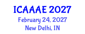 International Conference on Aeronautical and Aerospace Engineering (ICAAAE) February 24, 2027 - New Delhi, India International Conference on Aeronautical and Aerospace Engineering (ICAAAE) February 24, 2027 - New Delhi, India