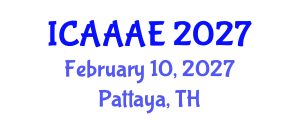 International Conference on Aeronautical and Aerospace Engineering (ICAAAE) February 10, 2027 - Pattaya, Thailand International Conference on Aeronautical and Aerospace Engineering (ICAAAE) February 10, 2027 - Pattaya, Thailand