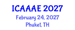 International Conference on Aeronautical and Aerospace Engineering (ICAAAE) February 24, 2027 - Phuket, Thailand International Conference on Aeronautical and Aerospace Engineering (ICAAAE) February 24, 2027 - Phuket, Thailand