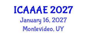 International Conference on Aeronautical and Aerospace Engineering (ICAAAE) January 16, 2027 - Montevideo, Uruguay International Conference on Aeronautical and Aerospace Engineering (ICAAAE) January 16, 2027 - Montevideo, Uruguay