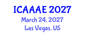 International Conference on Aeronautical and Aerospace Engineering (ICAAAE) March 24, 2027 - Las Vegas, United States International Conference on Aeronautical and Aerospace Engineering (ICAAAE) March 24, 2027 - Las Vegas, United States