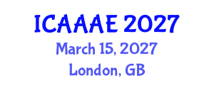 International Conference on Aeronautical and Aerospace Engineering (ICAAAE) March 15, 2027 - London, United Kingdom International Conference on Aeronautical and Aerospace Engineering (ICAAAE) March 15, 2027 - London, United Kingdom