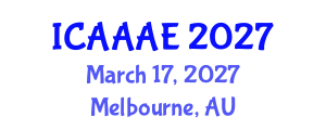 International Conference on Aeronautical and Aerospace Engineering (ICAAAE) March 17, 2027 - Melbourne, Australia International Conference on Aeronautical and Aerospace Engineering (ICAAAE) March 17, 2027 - Melbourne, Australia