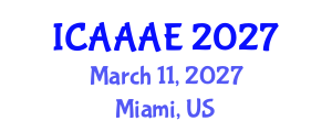 International Conference on Aeronautical and Aerospace Engineering (ICAAAE) March 11, 2027 - Miami, United States International Conference on Aeronautical and Aerospace Engineering (ICAAAE) March 11, 2027 - Miami, United States
