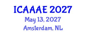 International Conference on Aeronautical and Aerospace Engineering (ICAAAE) May 13, 2027 - Amsterdam, Netherlands International Conference on Aeronautical and Aerospace Engineering (ICAAAE) May 13, 2027 - Amsterdam, Netherlands