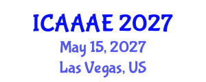International Conference on Aeronautical and Aerospace Engineering (ICAAAE) May 15, 2027 - Las Vegas, United States International Conference on Aeronautical and Aerospace Engineering (ICAAAE) May 15, 2027 - Las Vegas, United States