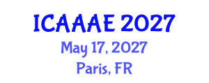 International Conference on Aeronautical and Aerospace Engineering (ICAAAE) May 17, 2027 - Paris, France