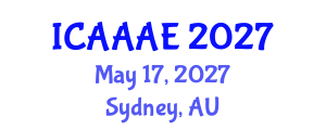 International Conference on Aeronautical and Aerospace Engineering (ICAAAE) May 17, 2027 - Sydney, Australia International Conference on Aeronautical and Aerospace Engineering (ICAAAE) May 17, 2027 - Sydney, Australia