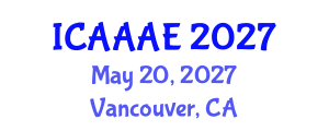 International Conference on Aeronautical and Aerospace Engineering (ICAAAE) May 20, 2027 - Vancouver, Canada International Conference on Aeronautical and Aerospace Engineering (ICAAAE) May 20, 2027 - Vancouver, Canada