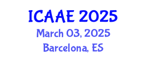 International Conference on Aeronautical and Astronautical Engineering (ICAAE) March 03, 2025 - Barcelona, Spain