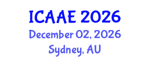International Conference on Aeronautical and Astronautical Engineering (ICAAE) December 02, 2026 - Sydney, Australia International Conference on Aeronautical and Astronautical Engineering (ICAAE) December 02, 2026 - Sydney, Australia