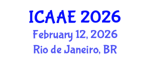 International Conference on Aeronautical and Astronautical Engineering (ICAAE) February 12, 2026 - Rio de Janeiro, Brazil International Conference on Aeronautical and Astronautical Engineering (ICAAE) February 12, 2026 - Rio de Janeiro, Brazil