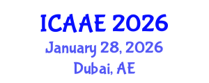 International Conference on Aeronautical and Astronautical Engineering (ICAAE) January 28, 2026 - Dubai, United Arab Emirates