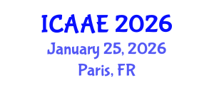 International Conference on Aeronautical and Astronautical Engineering (ICAAE) January 25, 2026 - Paris, France