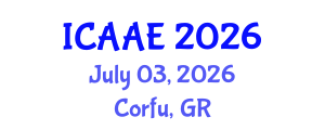 International Conference on Aeronautical and Astronautical Engineering (ICAAE) July 03, 2026 - Corfu, Greece International Conference on Aeronautical and Astronautical Engineering (ICAAE) July 03, 2026 - Corfu, Greece