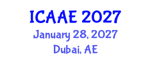 International Conference on Aeronautical and Astronautical Engineering (ICAAE) January 28, 2027 - Dubai, United Arab Emirates International Conference on Aeronautical and Astronautical Engineering (ICAAE) January 28, 2027 - Dubai, United Arab Emirates