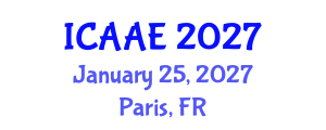 International Conference on Aeronautical and Astronautical Engineering (ICAAE) January 25, 2027 - Paris, France