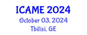 International Conference on Aeronautical and Mechanical Engineering (ICAME) October 03, 2024 - Tbilisi, Georgia