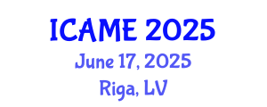 International Conference on Aeronautical and Mechanical Engineering (ICAME) June 17, 2025 - Riga, Latvia