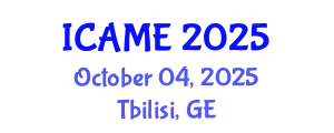 International Conference on Aeronautical and Mechanical Engineering (ICAME) October 04, 2025 - Tbilisi, Georgia