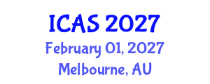 International Conference on Aeronautical Sciences (ICAS) February 01, 2027 - Melbourne, Australia International Conference on Aeronautical Sciences (ICAS) February 01, 2027 - Melbourne, Australia