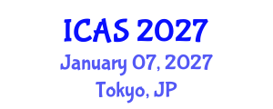 International Conference on Aeronautical Sciences (ICAS) January 07, 2027 - Tokyo, Japan International Conference on Aeronautical Sciences (ICAS) January 07, 2027 - Tokyo, Japan